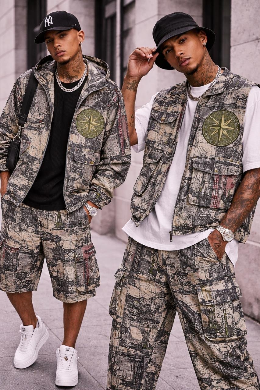 HENSEH Utility Vest Set worn on the streets of New York